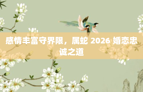 感情丰富守界限,属蛇 2026 婚恋忠诚之道