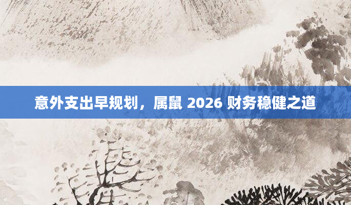 意外支出早规划,属鼠 2026 财务稳健之道