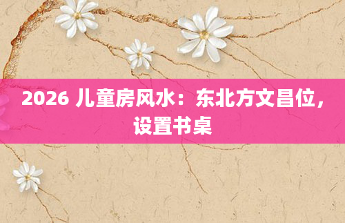 2026 儿童房风水:东北方文昌位,设置书桌