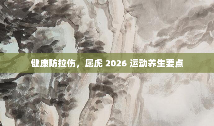 健康防拉伤,属虎 2026 运动养生要点