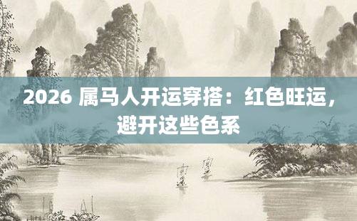 2026 属马人开运穿搭:红色旺运,避开这些色系