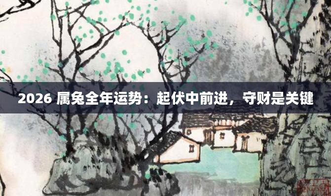 2026 属兔全年运势:起伏中前进,守财是关键