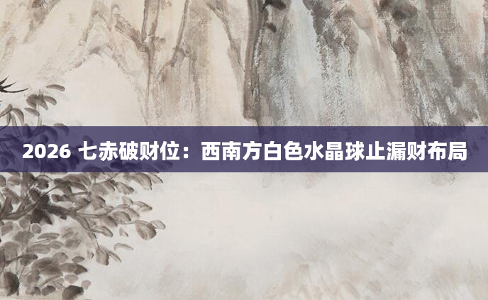 2026 七赤破财位:西南方白色水晶球止漏财布局